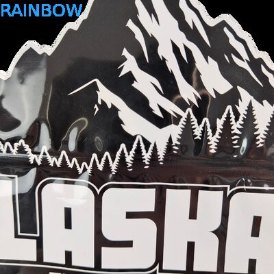 Túi nhựa đựng bánh quy hình dạng bất thường, có thể ăn được Cali 3.5g 7g Mylar Ziplock, mềm mại, chống mùi, có thể cắt khuôn