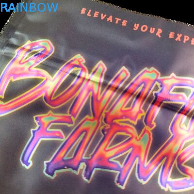 Túi Mylar Holographic Mềm Mại có Khóa Kéo dùng cho Kẹo, Thảo Mộc, Hoa Khô, Kẹo dẻo, Bánh quy, Đường, Đóng gói Chống Trẻ em