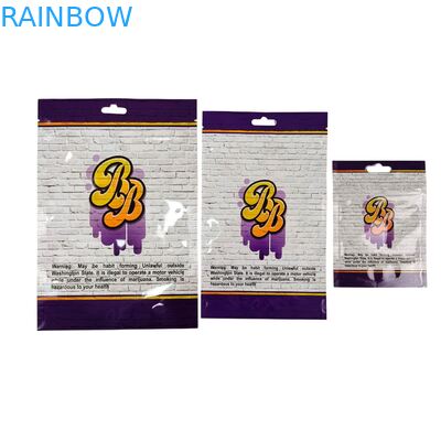 Bên trong Túi Mylar In Hình Thảo Mộc Thuốc Lá Thực Phẩm Ăn Được Kẹo Dẻo Đóng Gói Bánh Quy Túi Nhựa Đặc Biệt Hình Dạng Đặc Biệt Bóng Loáng Hàn Nhiệt