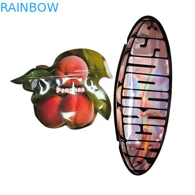 Bên trong Túi Mylar In Hình Thảo Mộc Thuốc Lá Thực Phẩm Ăn Được Kẹo Dẻo Đóng Gói Bánh Quy Túi Nhựa Đặc Biệt Hình Dạng Đặc Biệt Bóng Loáng Hàn Nhiệt