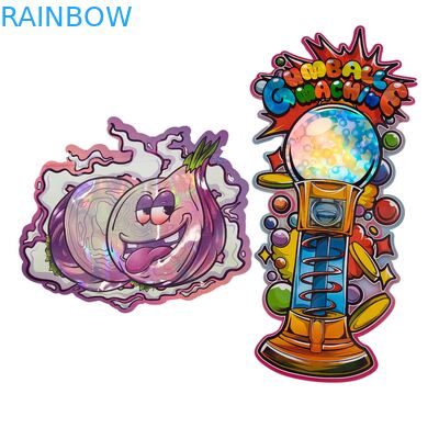 Die Cut 3.5g túi nhựa Glossy Zipper Mylar Cho Gummy Herb kẹo đóng gói mùi Proof bề mặt bóng