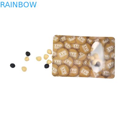 Bao bì túi đứng 3 mặt niêm phong phẳng có thể tái sử dụng Ziplock Cửa sổ Mylar Lá nhôm Túi nhựa có thể tái sử dụng