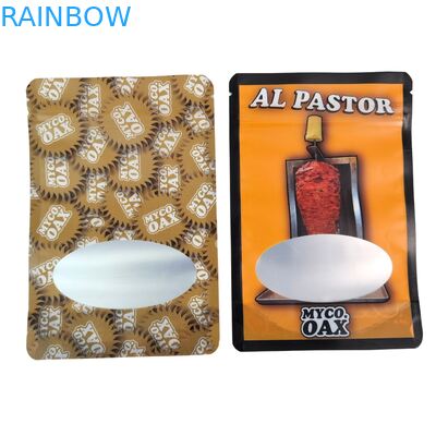 Bao bì túi đứng 3 mặt niêm phong phẳng có thể tái sử dụng Ziplock Cửa sổ Mylar Lá nhôm Túi nhựa có thể tái sử dụng