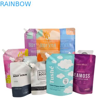 Túi đựng đứng bằng nhựa lỏng có vòi rót, túi đóng gói bóp cho mỹ phẩm, đồ uống, kem dưỡng da, túi vòi