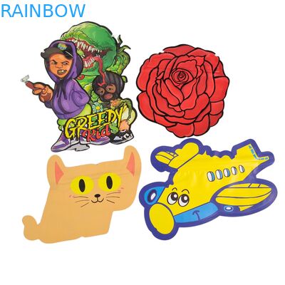 Túi Mylar 3.5g có thể đóng lại không đều, chống trẻ em, in kỹ thuật số, PET, Khóa kéo để đóng gói bánh kẹo dẻo ăn được