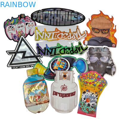 Túi Mylar Doypack Die Cut Cali 3.5g 7g 14g 28g Bánh Quy Đường Thực Phẩm Túi Khóa Kéo Chống Mùi Bóng/mờ