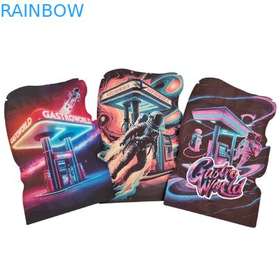 Hình dạng không đều Chiết cắt Mylar túi cho bánh quy kẹo cao su Thuốc lá PET túi nhựa với trẻ em chống lại túi niêm phong