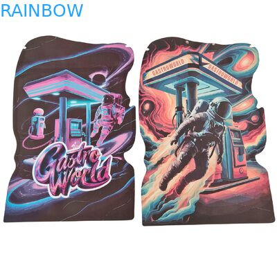 Hình dạng không đều Chiết cắt Mylar túi cho bánh quy kẹo cao su Thuốc lá PET túi nhựa với trẻ em chống lại túi niêm phong