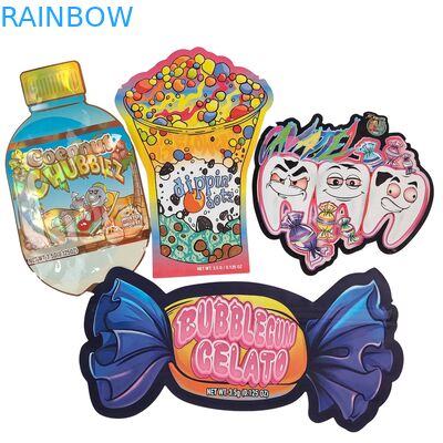 Túi Mylar có khóa zip bằng nhựa PE có thể đóng lại được 3.5g 7g 14g với logo tùy chỉnh, dùng để đóng gói thực phẩm, niêm phong, chống mùi, chống trẻ em, đựng thảo mộc, kẹo dẻo