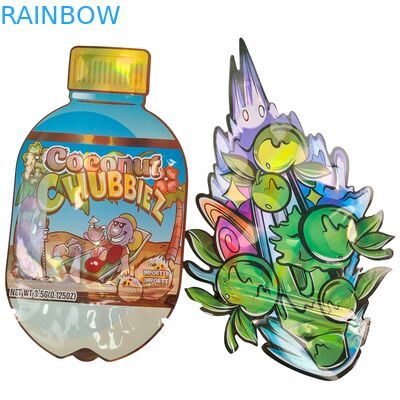 Sản phẩm bán nóng Thẻ Mylar cắt glossy Die với khóa niêm phong Thiết bị ăn có mùi chống mùi 3.5 7g 14g 28g Nấm kẹo cao su Thẻ nhựa in tùy chỉnh