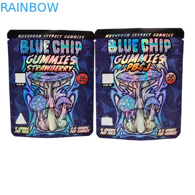 Die Cut Cali 3.5g 7g 14g 28g Mylar Bags cho kẹo cao su nhai kẹo cao su Holographic Smell Proof Ziplock Bag