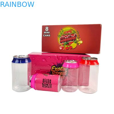 Nhãn hiệu tùy chỉnh Nhựa rõ ràng 3,5g & 7g PET Jar Với vít nắp nhôm Cho đường kẹo bánh quy đồ ăn đóng gói hộp giấy hiển thị