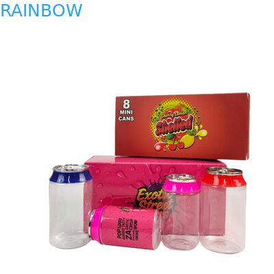 Nhãn hiệu tùy chỉnh Nhựa rõ ràng 3,5g & 7g PET Jar Với vít nắp nhôm Cho đường kẹo bánh quy đồ ăn đóng gói hộp giấy hiển thị