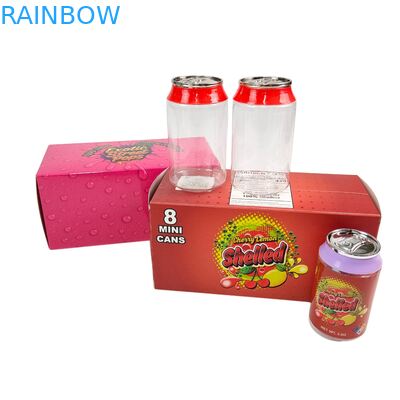 Nhãn hiệu tùy chỉnh Nhựa rõ ràng 3,5g & 7g PET Jar Với vít nắp nhôm Cho đường kẹo bánh quy đồ ăn đóng gói hộp giấy hiển thị