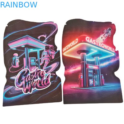 Thùng Mylar cắt đứt tùy chỉnh 3.5g-28g với khóa khóa chống trẻ em