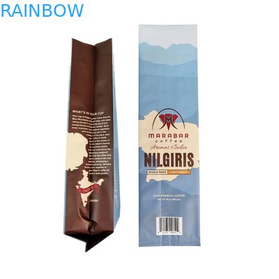 Túi cà phê hạt có khóa kéo đứng tùy chỉnh với van