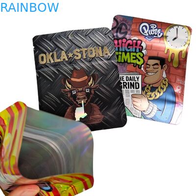 Bao bì thanh sô cô la nấm Kẹo dẻo 8th Cali Food Túi Doypack Mylar 3.5 Gói Cali Túi bao bì ăn được 3 mặt niêm phong