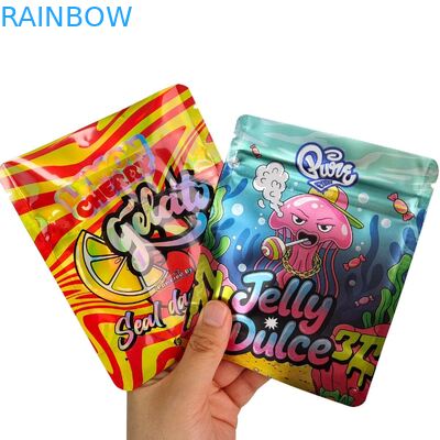 Bao bì thanh sô cô la nấm Kẹo dẻo 8th Cali Food Túi Doypack Mylar 3.5 Gói Cali Túi bao bì ăn được 3 mặt niêm phong