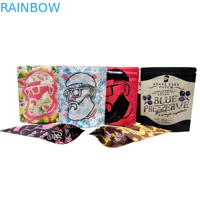 Túi Mylar đựng thực phẩm in theo yêu cầu 3.5g-28g có khóa kéo kín mùi