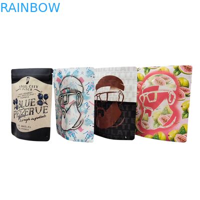 Túi Zipper Mylar 3.5g 1oz có thể tái sử dụng, Túi Mylar Đứng bằng lá nhôm, Chống mùi, Túi Mylar Cali để bảo quản thực phẩm, In theo yêu cầu