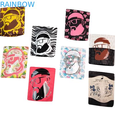 Túi Zipper Mylar 3.5g 1oz có thể tái sử dụng, Túi Mylar Đứng bằng lá nhôm, Chống mùi, Túi Mylar Cali để bảo quản thực phẩm, In theo yêu cầu