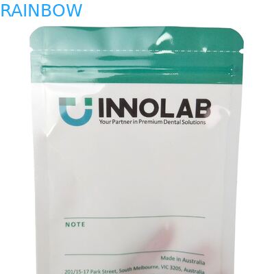 Túi khóa kéo logo tùy chỉnh cho khay niềng răng với hàn nhiệt và túi nhựa Mylar trong suốt một mặt