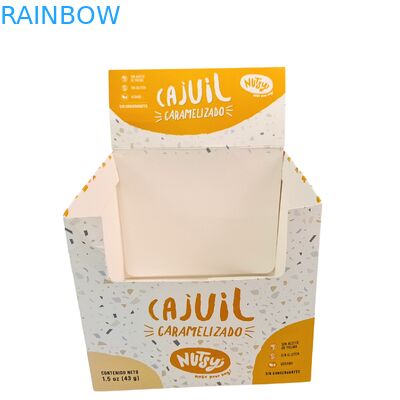 Thẻ bán lẻ tùy chỉnh Thẻ gấp 3.5g Hộp giấy cho bữa sáng Bột khô ngay lập tức hạt trái cây ngũ cốc đóng gói thực phẩm