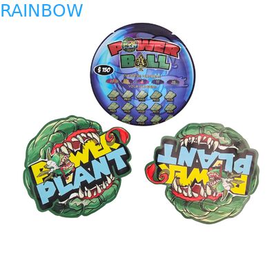 Túi Zipper Mylar Hình Dạng Đặc Biệt Tùy Chỉnh 3.5g 7g 14g Chống Mùi Khóa Kéo Holographic Đóng Gói Thực Phẩm