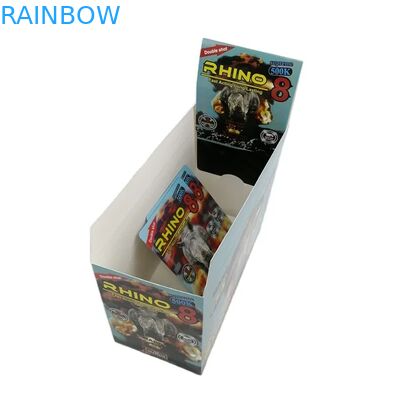 Đồ bán buôn Custom Rhino 100k 150k 200k Capsule Enhancement Pills Medicine 3d Packaging Card with Paper Display Box