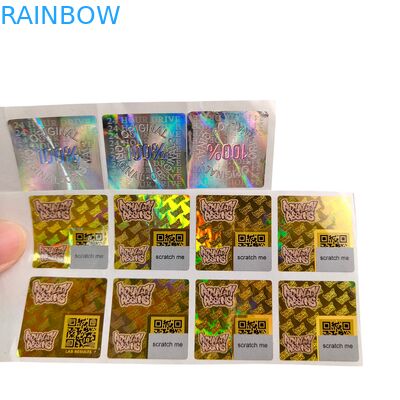 PVC dính vinyl PVC giấy dán chống nước UV Hologram in tự dính cuộn nhãn đóng gói nhãn