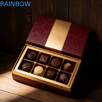 Logo tùy chỉnh hộp quà sô cô la cá nhân đóng gói kẹo sô cô la mỹ phẩm hộp rỗng hộp thanh sô cô la