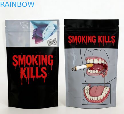 Thẻ in tùy chỉnh loại thực phẩm chống mùi Mylar Ziplock Bag Stand Up pouch để đóng gói đồ ăn nhẹ