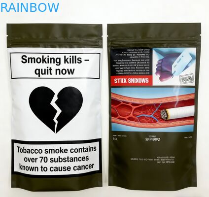 Thẻ in tùy chỉnh loại thực phẩm chống mùi Mylar Ziplock Bag Stand Up pouch để đóng gói đồ ăn nhẹ