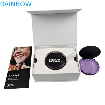 Nhãn hiệu tùy chỉnh răng vú Bộ dụng cụ hộp Orthodontic Aligner hộp đóng gói với giấy chèn răng Aligner hộp đóng gói