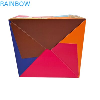 Hộp trưng bày bằng bìa cứng in theo yêu cầu với độ dày 350g và ép kim cho bao bì bán lẻ đồ ăn nhẹ