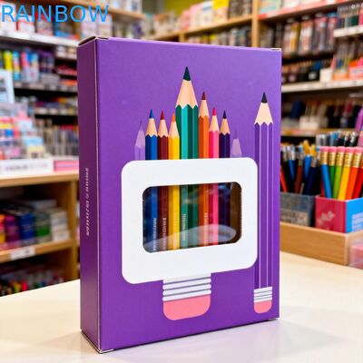 Hộp giấy kích thước tùy chỉnh có cửa sổ trong suốt để trưng bày và độ dày 350g dùng để đóng gói thực phẩm