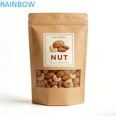 Túi đựng thực phẩm bằng nhựa tái chế in kỹ thuật số tùy chỉnh chất lượng cao với túi đứng có hàn nhiệt