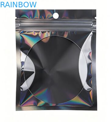 Nhập ấn tùy chỉnh PVC tái chế nhựa mat có thể đóng lại bao bì với ba mặt niêm phong