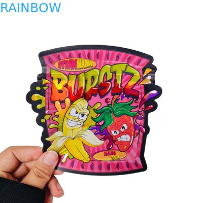 Sản phẩm bán buôn tùy chỉnh in hình đặc biệt túi hoa cao su 3.5 7g đứng lên túi chống trẻ em với logo