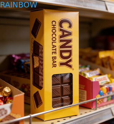 Hộp Giấy Kraft Tự Phân Hủy Cao Cấp, An Toàn Thực Phẩm, Có Cửa Sổ Trong Suốt Để Đóng Gói Thanh Sô Cô La