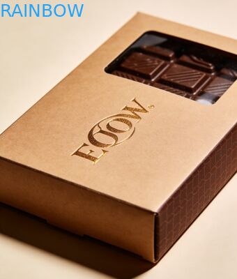 Hộp Giấy Kraft Tự Phân Hủy Cao Cấp, An Toàn Thực Phẩm, Có Cửa Sổ Trong Suốt Để Đóng Gói Thanh Sô Cô La