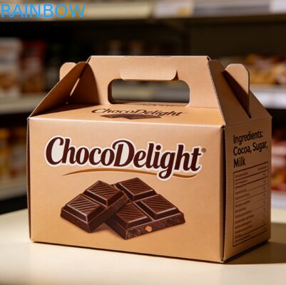 Nhập giấy vàng ấn bản tùy chỉnh hộp quà cưới với cửa sổ rõ ràng cho kẹo và sô cô la