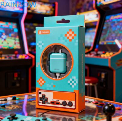 Số lượng tùy chỉnh 350g độ dày hộp giấy với kết thúc in nóng cho bao bì cáp USB