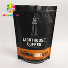 Túi đựng thực phẩm bằng nhựa Bao bì Matt Black Surface Coffee Bag Ziplock FDA Marked