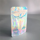 Mylar Foil Bag Bao bì bằng nhựa Hologram Zipper Zipper Tùy chỉnh với cửa sổ rõ ràng