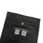 Túi màu đen mờ chống trẻ em Ziplock có mùi bằng chứng Xe Sativa Indica Weed THC Mylar Bag