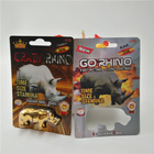 Go Rhino 3D Card Thuốc tăng cường Nam Đóng gói, Viên nang tình dục Đóng gói Tái chế