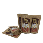 Nhà máy nông nghiệp có sẵn Bao bì giấy Kraft Túi thực phẩm Đứng lên Bauug cho đậu coffe / ngũ cốc bột yến mạch