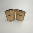 Đứng lên Bao bì Ziplock Mylar Túi cà phê Nhà sản xuất giấy Kraft nâu Túi đựng cà phê 12oz có van