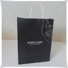 Túi mua sắm bằng giấy kraft 100 gram Tay cầm màu đen / trắng 30 x 15 x 38cm